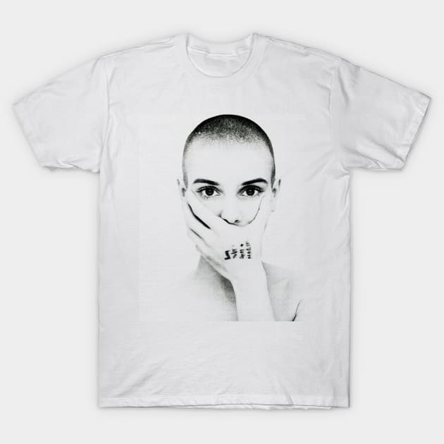 Sinead O'Connor - Halftone T-Shirt by Resdis Materials